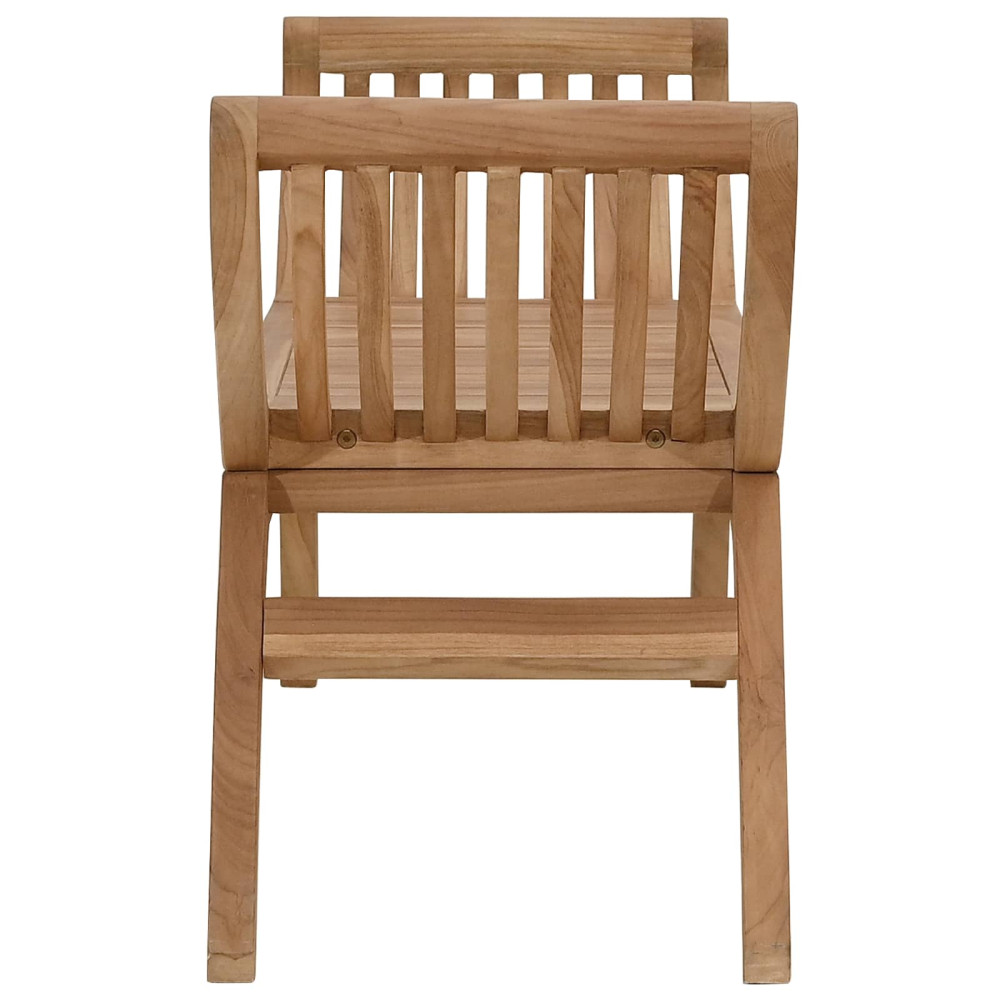 Produktbild för Trädgårdsbänk 2 -Seater 126 cm Massivt teakträ Naturlig