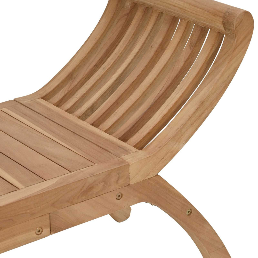 Produktbild för Trädgårdsbänk 2 -Seater 126 cm Massivt teakträ Naturlig