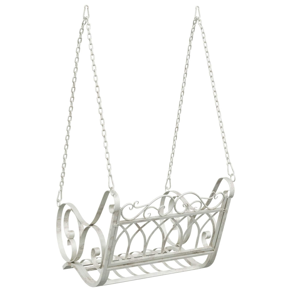 Produktbild för Gungbänk Stål 71 x 75 x 59 cm Antik vit