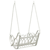 Produktbild för Gungbänk Stål 71 x 75 x 59 cm Antik vit