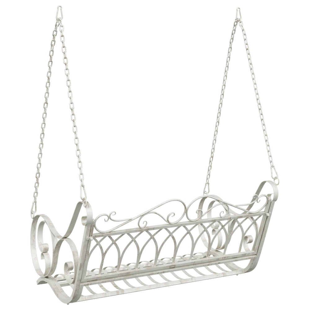 Produktbild för Gungbänk Stål 109 x 75 x 59 cm Antik vit