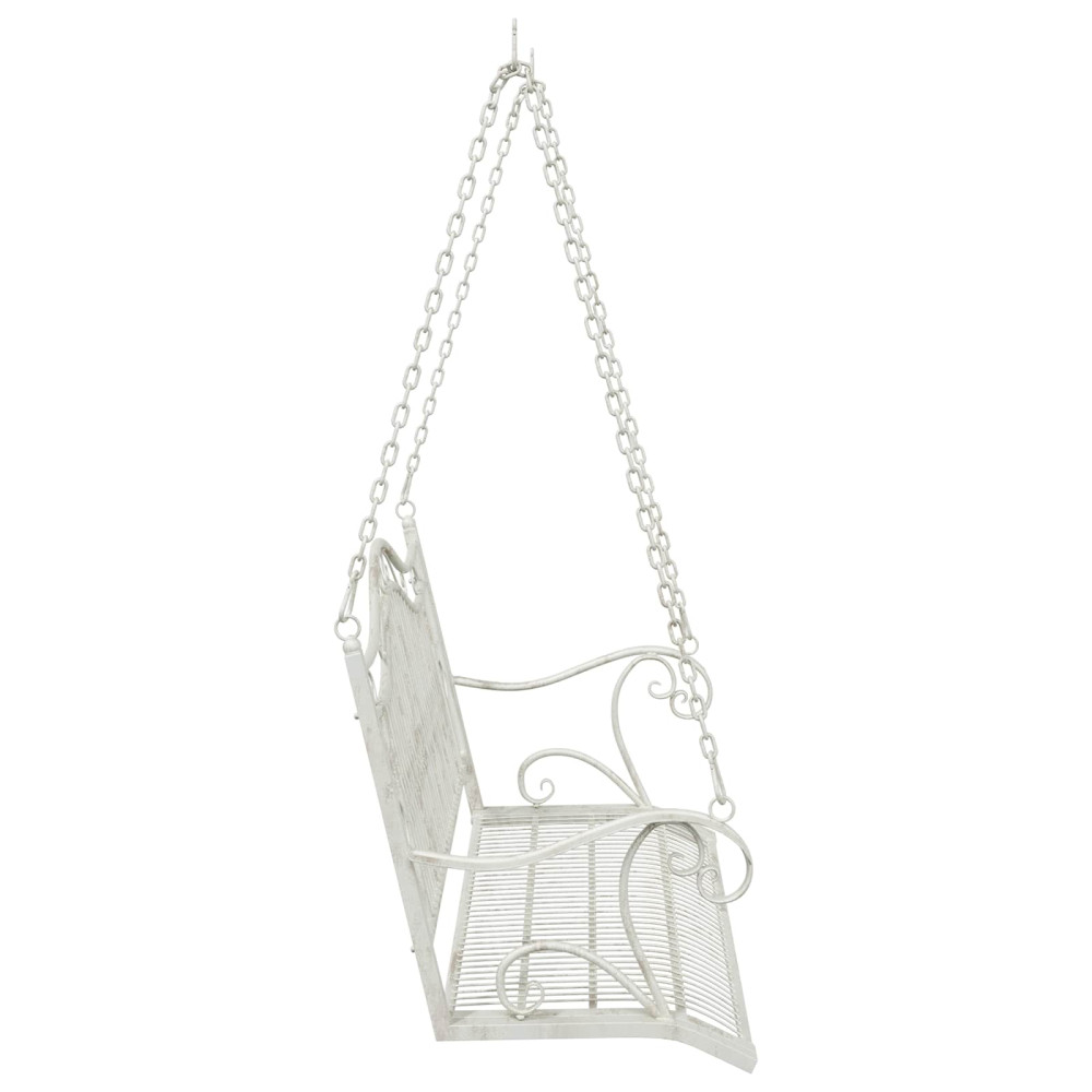 Produktbild för Gungbänk Stål 115 x 61 x 63 cm Antik vit