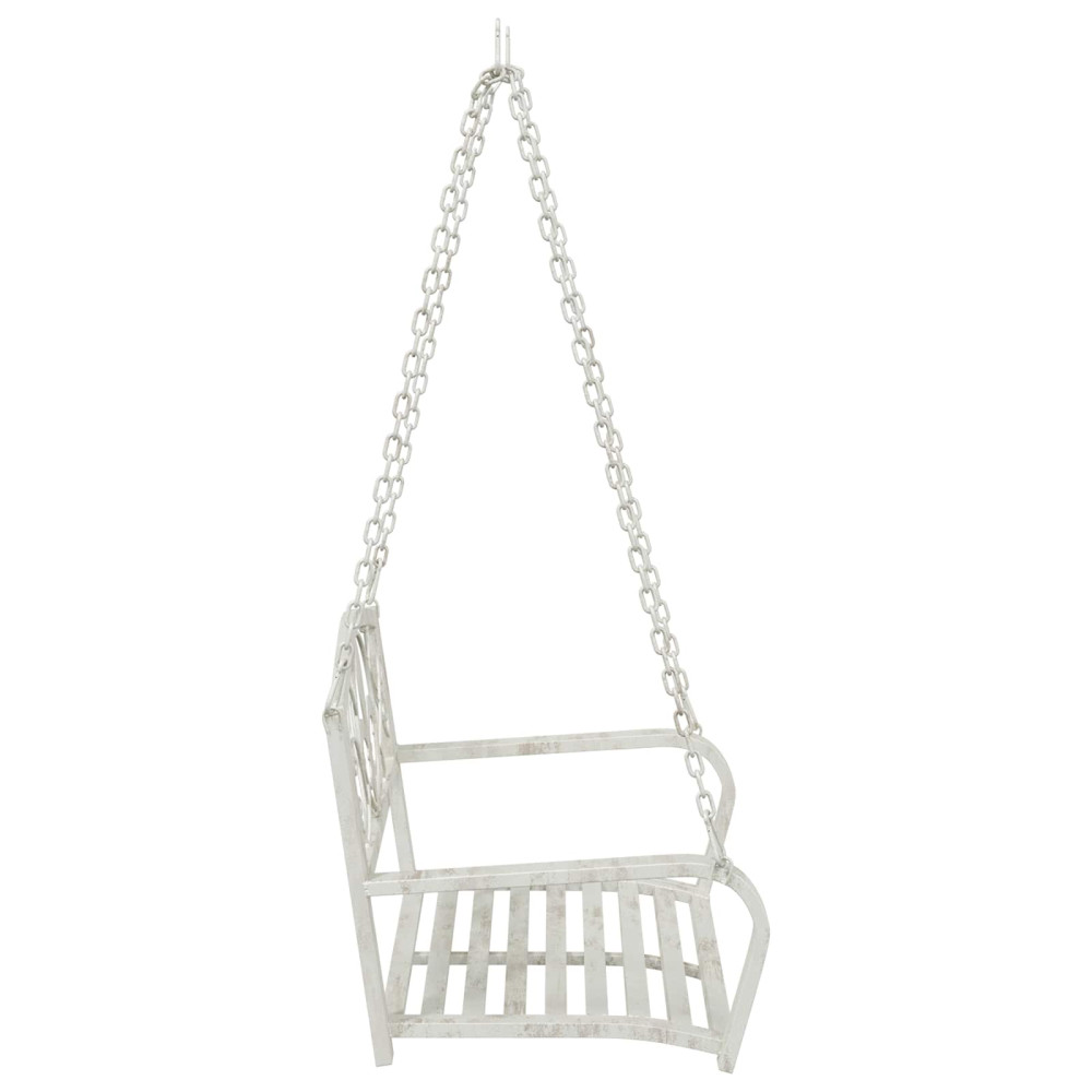 Produktbild för Gungbänk Stål 71,5 x 59 x 55 cm Antik vit
