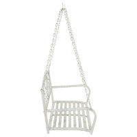 Produktbild för Gungbänk Stål 110,5 x 59 x 55 cm Antik vit