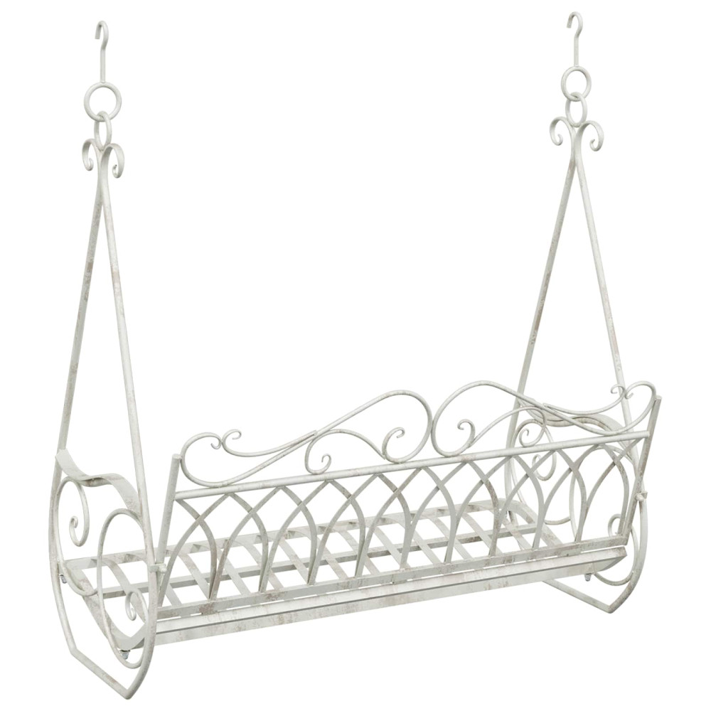Produktbild för Gungbänk Stål 112 x 60 x 126,5 cm Antik vit