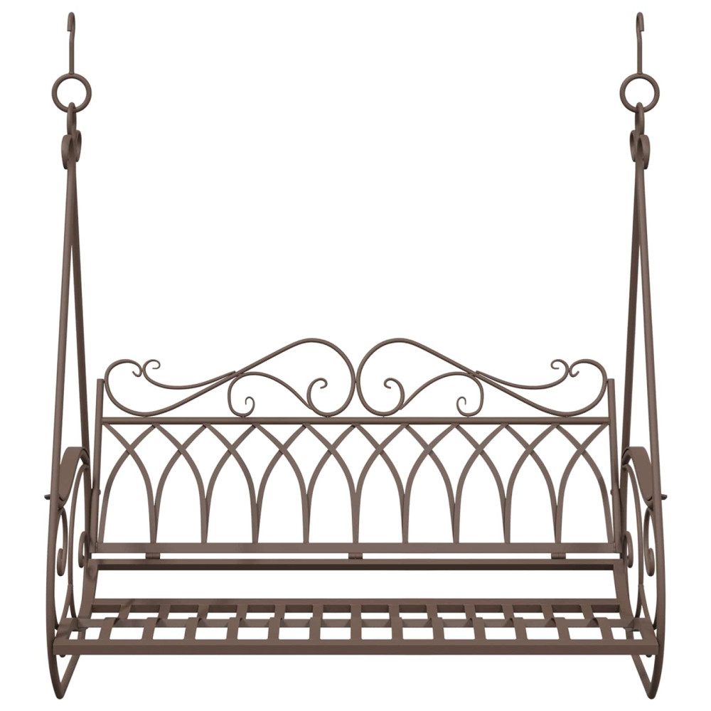 Produktbild för Gungbänk Stål 112 x 60 x 126,5 cm Antikbrun