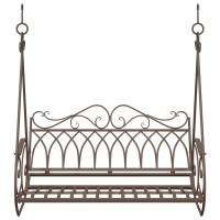 Produktbild för Gungbänk Stål 112 x 60 x 126,5 cm Antikbrun