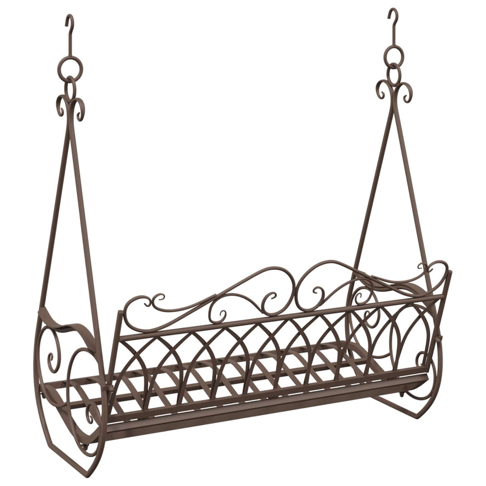 Produktbild för Gungbänk Stål 112 x 60 x 126,5 cm Antikbrun