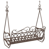 Produktbild för Gungbänk Stål 112 x 60 x 126,5 cm Antikbrun