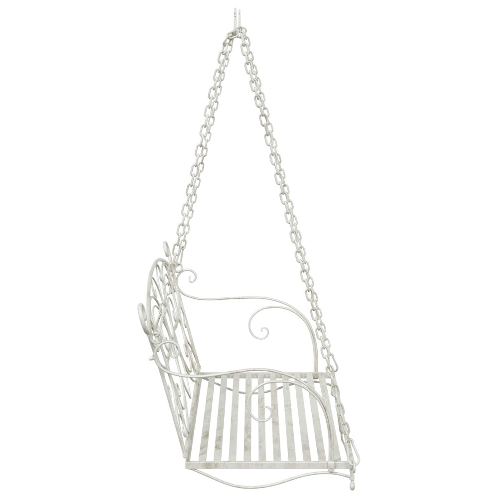 Produktbild för Gungbänk Stål 105,5 x 61 x 56 cm Antik vit
