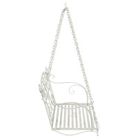 Produktbild för Gungbänk Stål 105,5 x 61 x 56 cm Antik vit