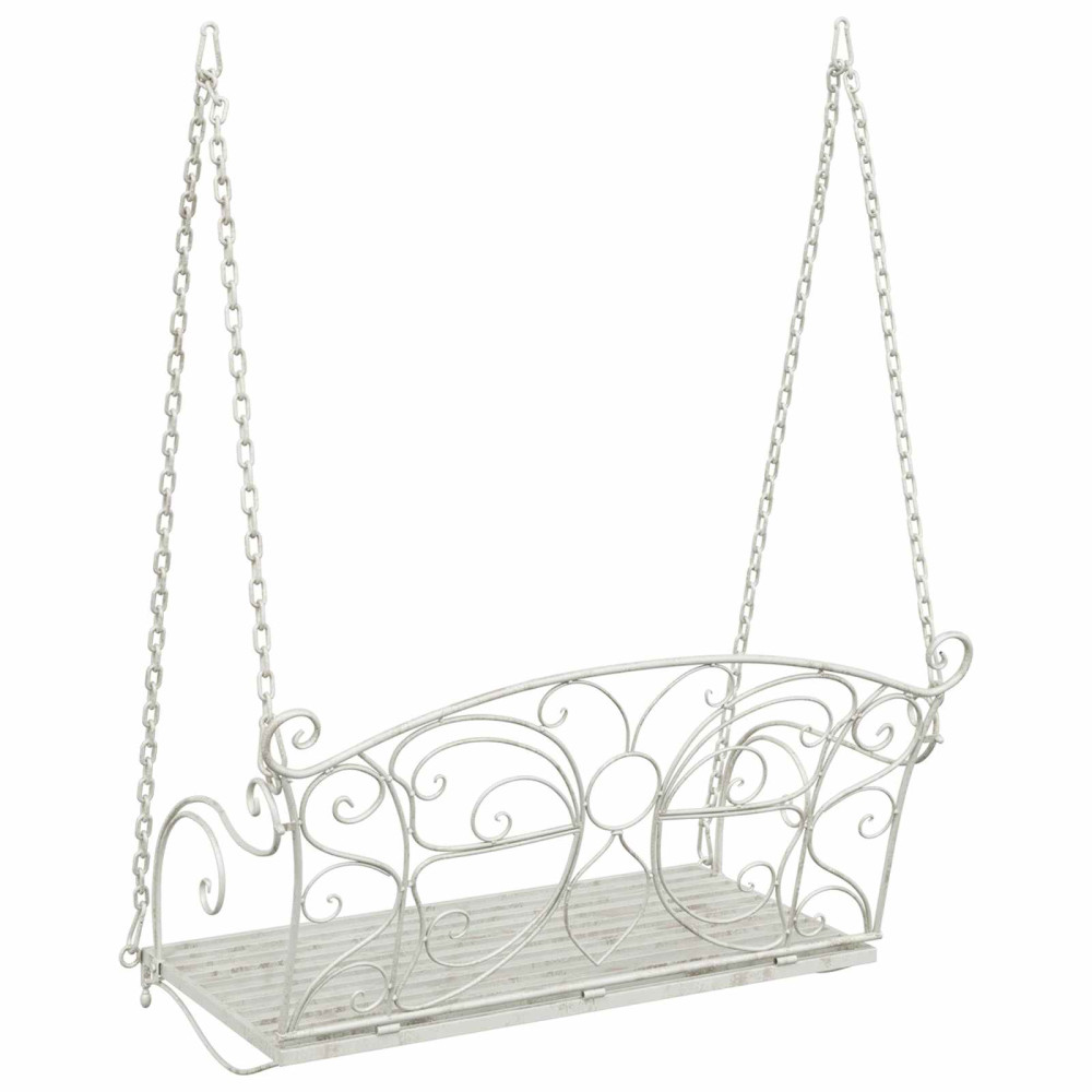 Produktbild för Gungbänk Stål 105,5 x 61 x 56 cm Antik vit
