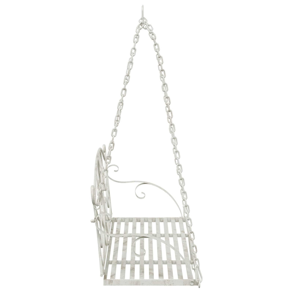 Produktbild för Gungbänk Stål 110 x 52,5 x 47 cm Antik vit