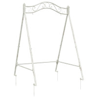 Produktbild för Gunga Ram Antik vit 113 x 121,5 x 168 cm Stål
