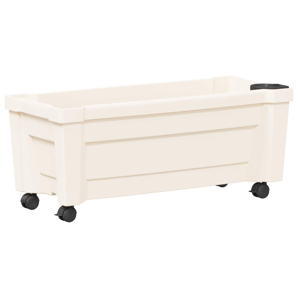 Produktbild för Calypso planta med hjul Vit 79 x 35 x 33 cm PP