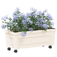 Produktbild för Calypso planta med hjul Vit 79 x 35 x 33 cm PP