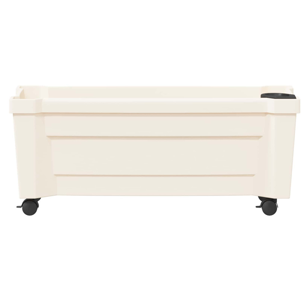 Produktbild för Calypso planta med hjul Vit 79 x 35 x 33 cm PP