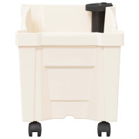 Produktbild för Calypso planta med hjul Vit 79 x 35 x 33 cm PP