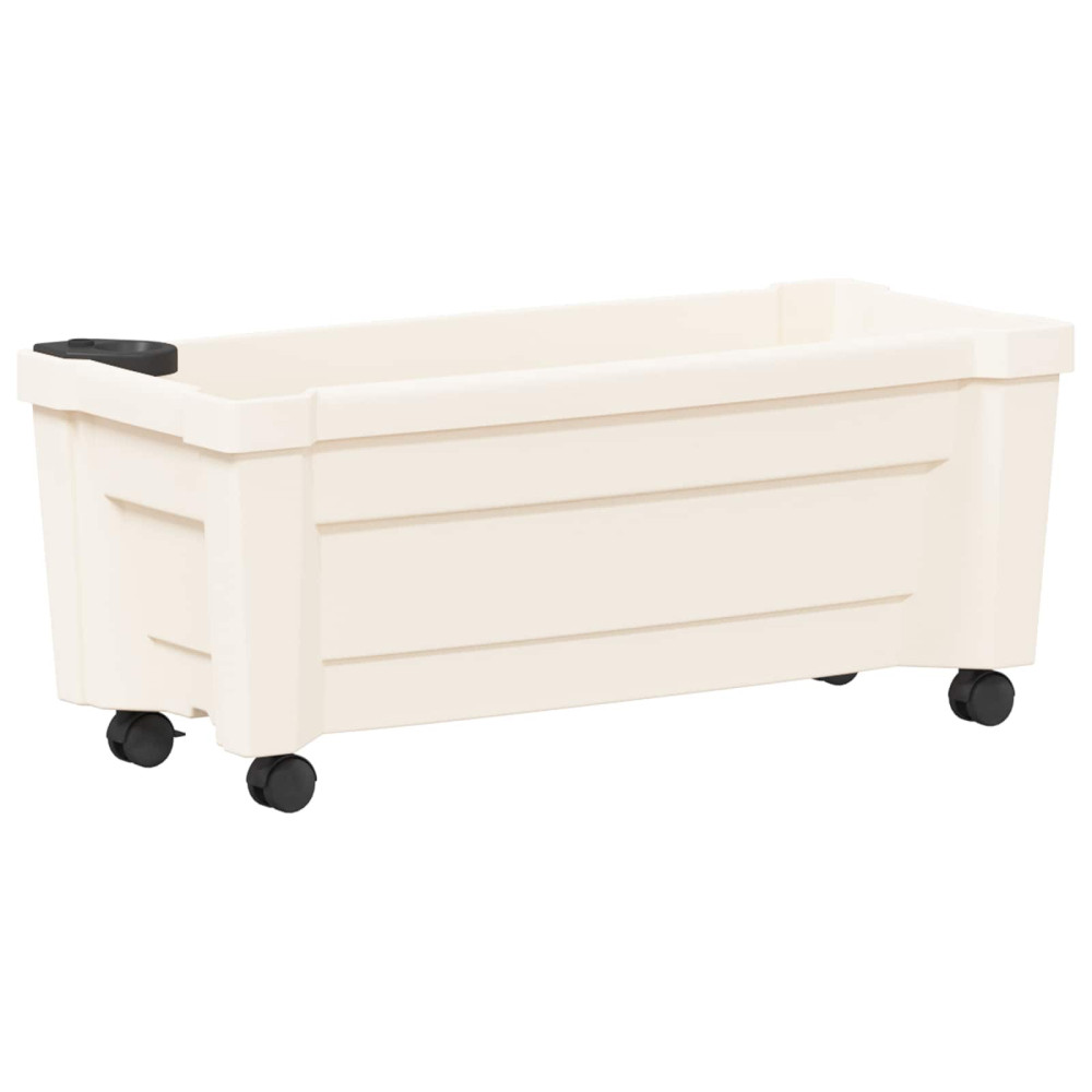 Produktbild för Calypso planta med hjul Vit 79 x 35 x 33 cm PP