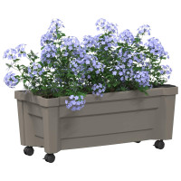 Produktbild för Calypso planta med hjul Grå 79 x 35 x 33 cm PP