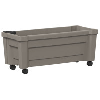 Produktbild för Calypso planta med hjul Grå 79 x 35 x 33 cm PP