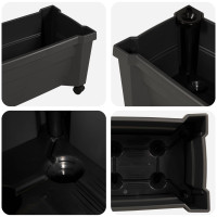 Produktbild för Calypso planta med hjul Antracit 79 x 35 x 33 cm PP