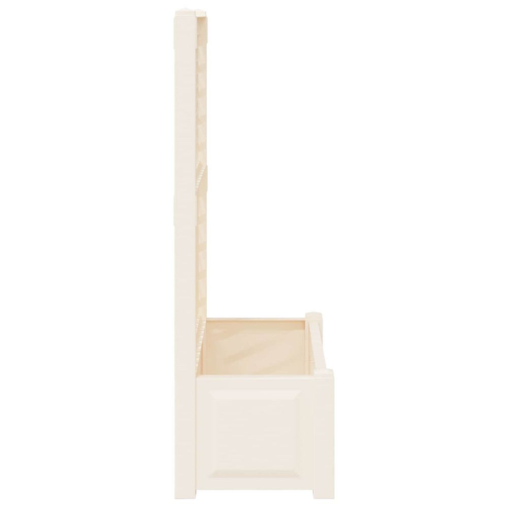 Produktbild för Stort planter med spaljé Vit 99,5 x 43 x 133,5 cm PP