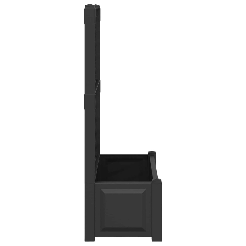 Produktbild för Stort planter med spaljé Antracit 99,5 x 43 x 133,5 cm PP
