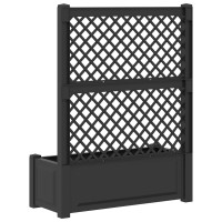 Produktbild för Stort planter med spaljé Antracit 99,5 x 43 x 133,5 cm PP
