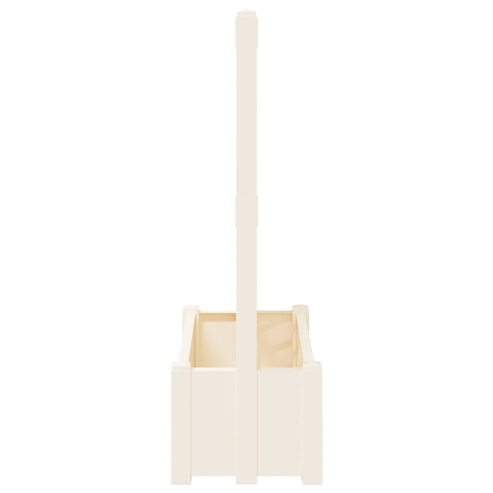 Produktbild för Stor blomkruka med spaljé Vit 99,5 x 43 x 133,5 PP