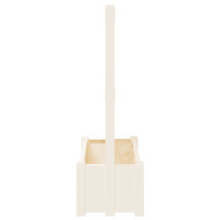 Produktbild för Stor blomkruka med spaljé Vit 99,5 x 43 x 133,5 PP