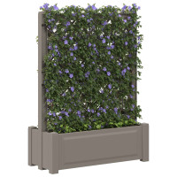 Produktbild för Stor blomkruka med spaljé Grå 99,5 x 43 x 133,5 PP