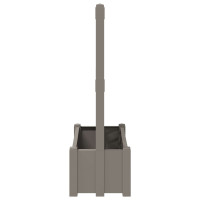 Produktbild för Stor blomkruka med spaljé Grå 99,5 x 43 x 133,5 PP