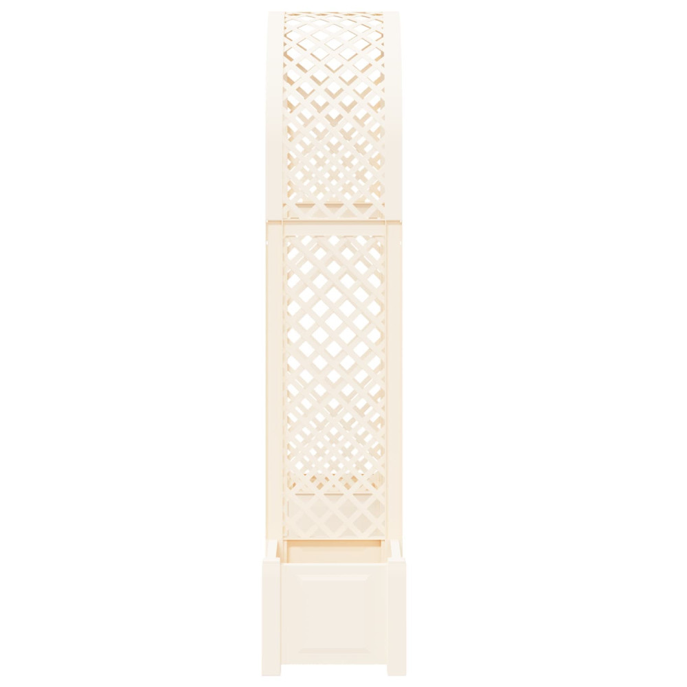 Produktbild för Rosengång med kruka Vit 168,5 x 43 x 207 cm PP