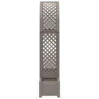 Produktbild för Rosengång med kruka Grå 168,5 x 43 x 207 cm PP