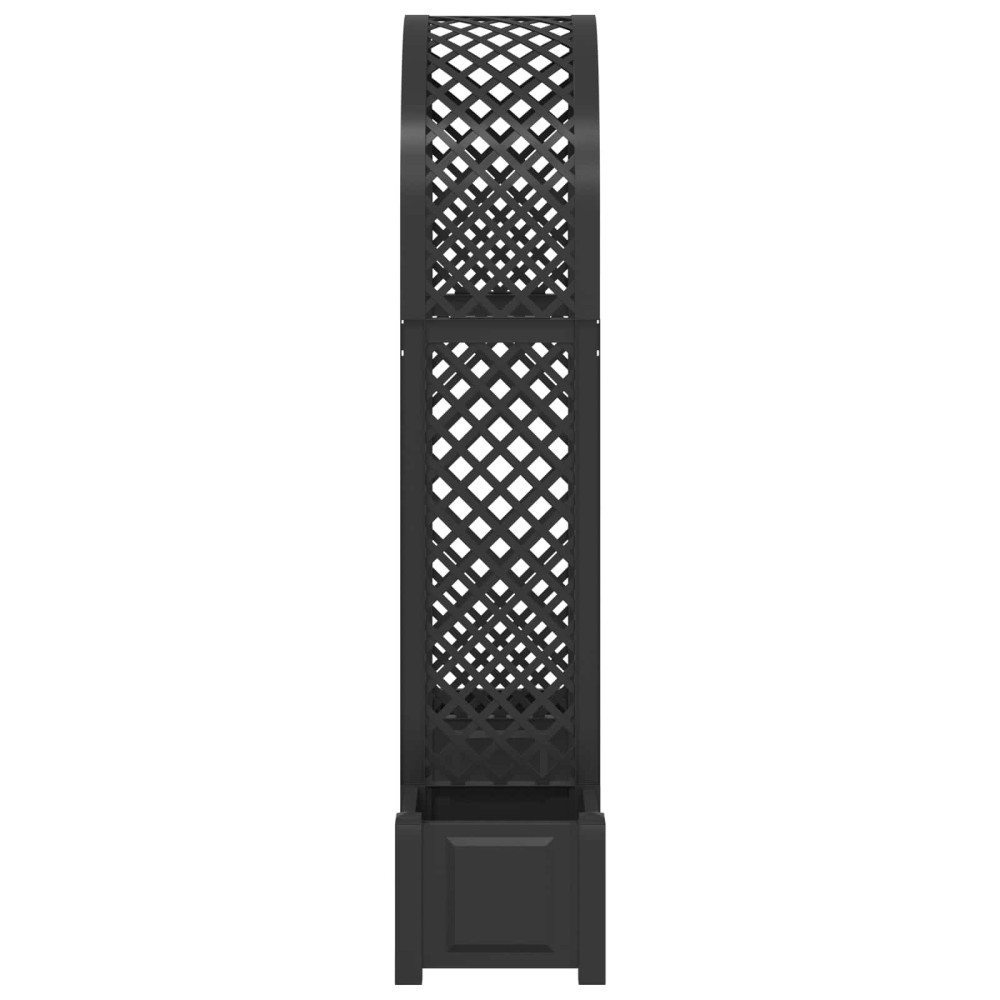 Produktbild för Rosengång med kruka Antracit 168,5 x 43 x 207 cm PP