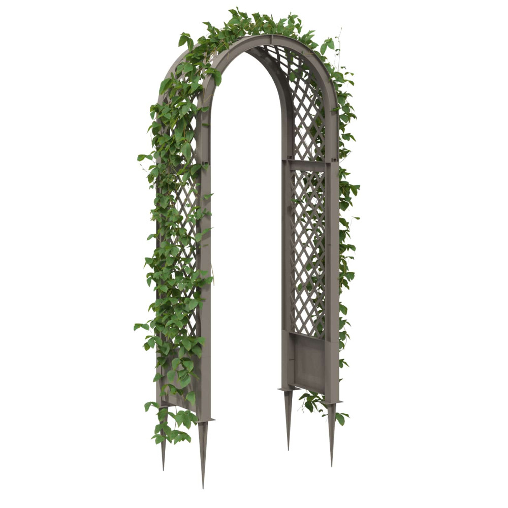 Produktbild för Rosbåge med piggar Grå 97 x 43 x 218 cm PP