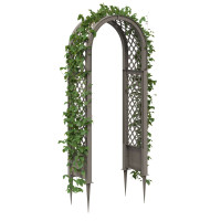 Produktbild för Rosbåge med piggar Grå 97 x 43 x 218 cm PP