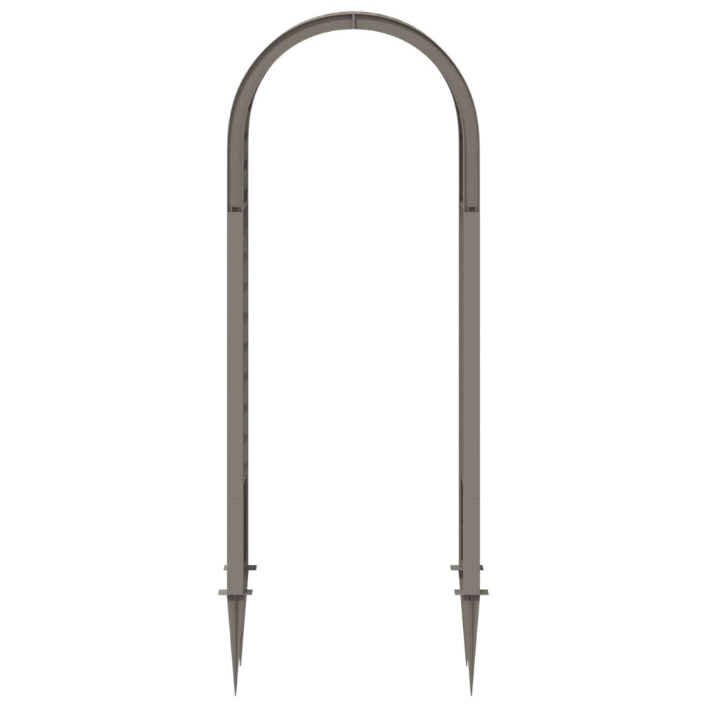 Produktbild för Rosbåge med piggar Grå 97 x 43 x 218 cm PP