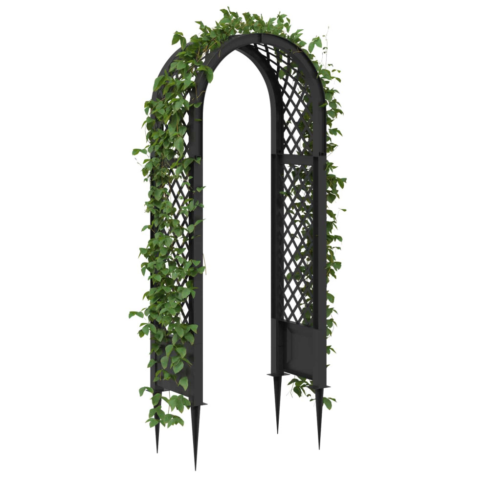 Produktbild för Rosbåge med piggar Antracit 97 x 43 x 218 cm PP