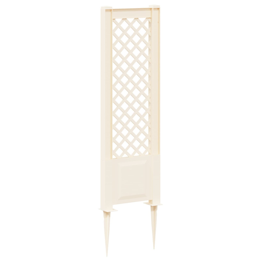 Produktbild för Trellis med spik Vit 43 x 6 x 165 cm PP