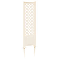 Produktbild för Trellis med spik Vit 43 x 6 x 165 cm PP