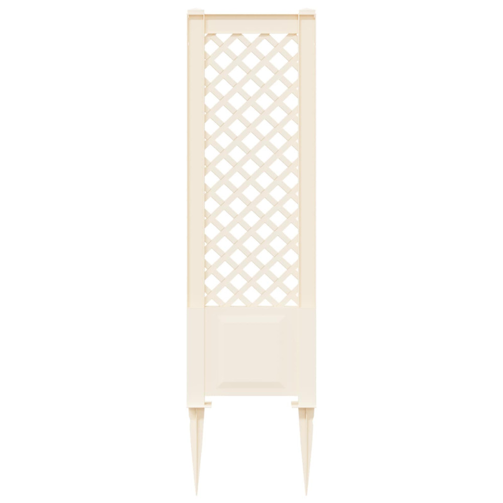 Produktbild för Trellis med spik Vit 43 x 6 x 165 cm PP