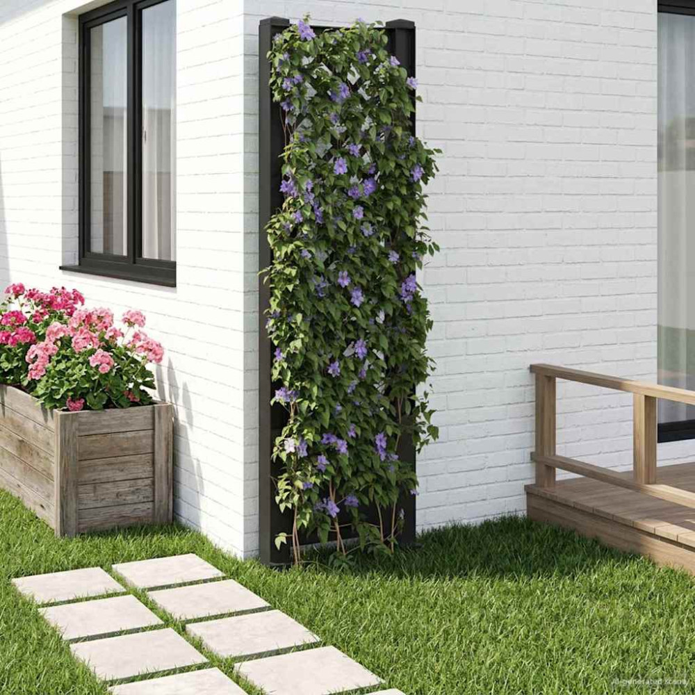 Produktbild för Trellis med spik Antracit 43 x 6 x 165 cm PP
