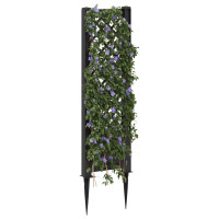 Produktbild för Trellis med spik Antracit 43 x 6 x 165 cm PP