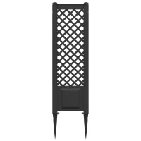 Produktbild för Trellis med spik Antracit 43 x 6 x 165 cm PP