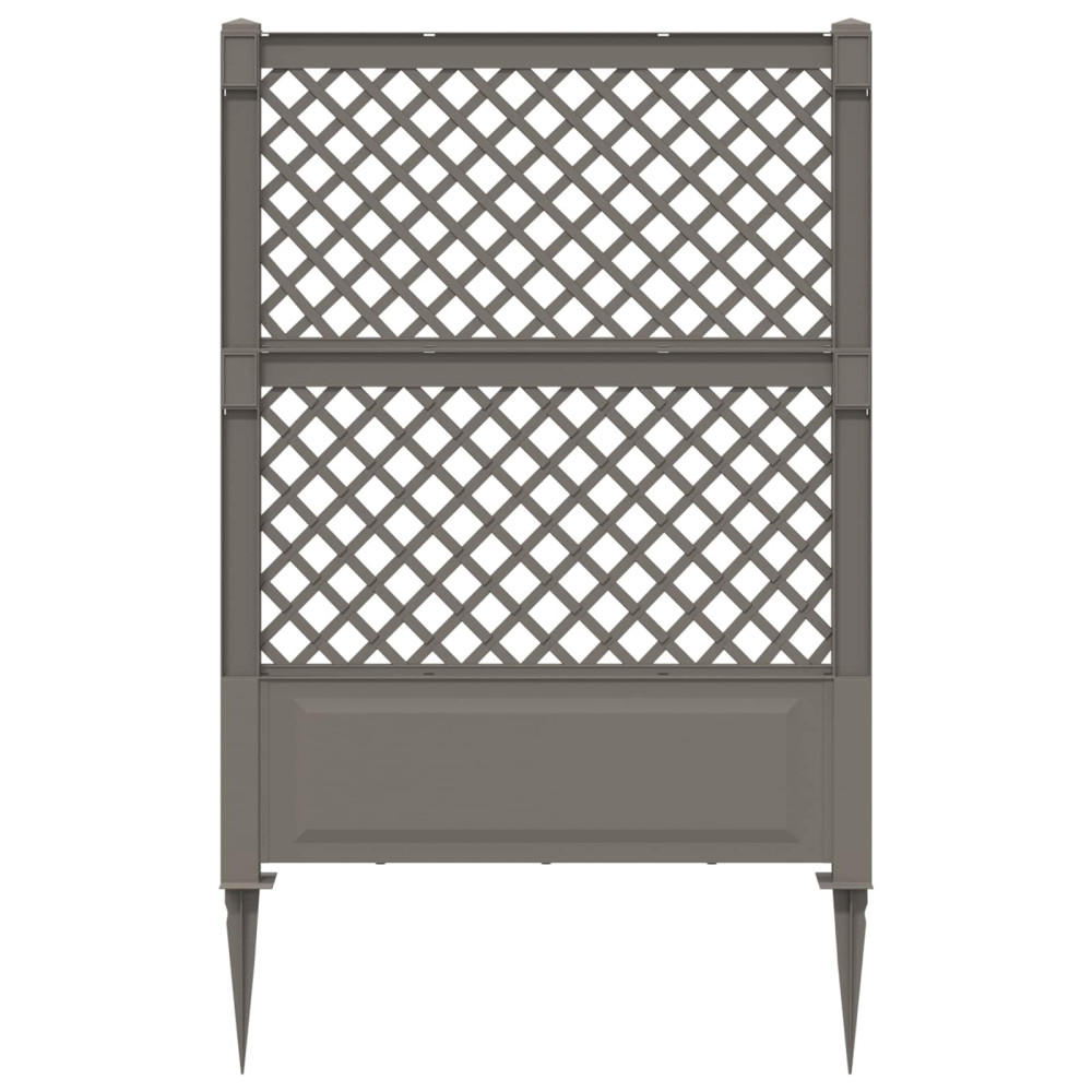 Produktbild för Trellis med spik Grå 99 x 6 x 165 cm PP