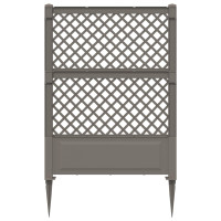 Produktbild för Trellis med spik Grå 99 x 6 x 165 cm PP