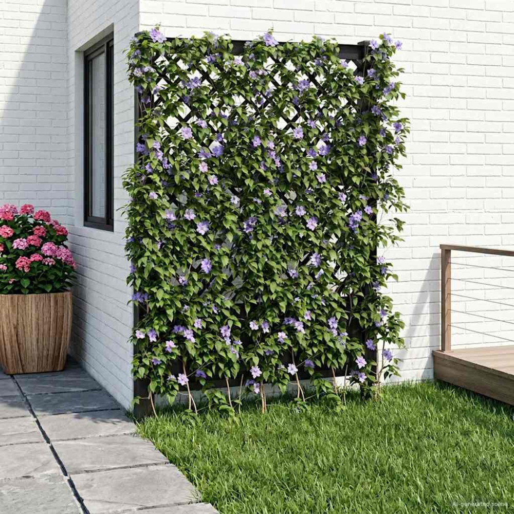 Produktbild för Trellis med spik Antracit 99 x 6 x 165 cm PP