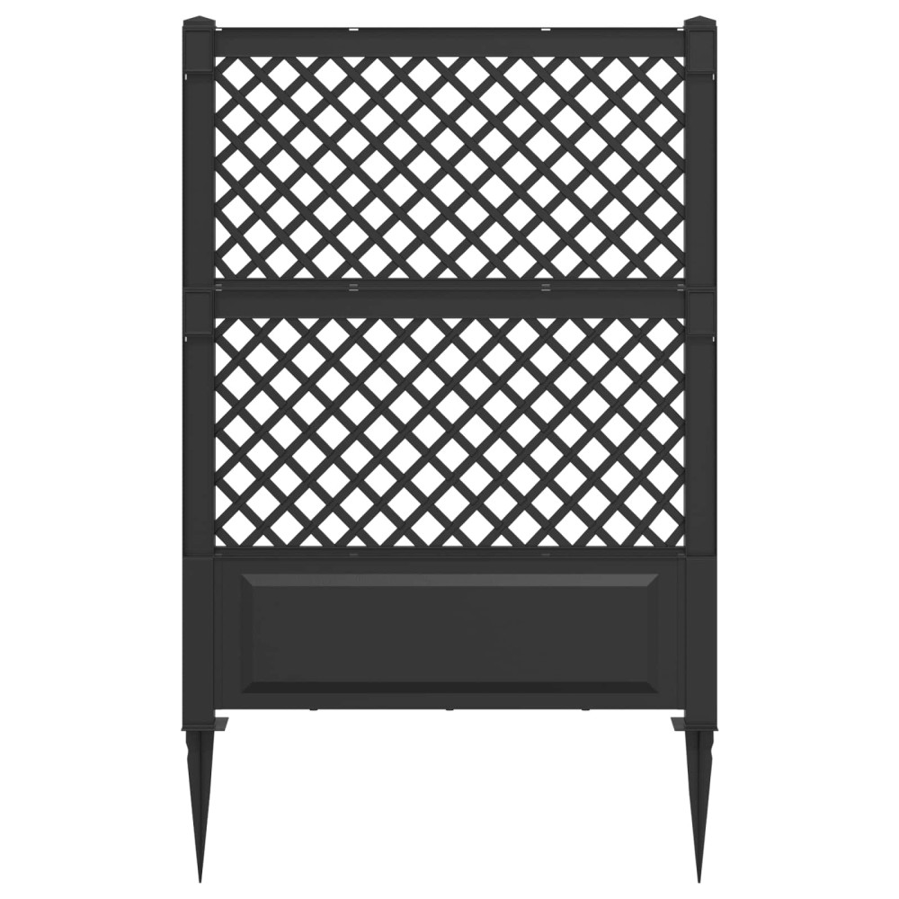 Produktbild för Trellis med spik Antracit 99 x 6 x 165 cm PP